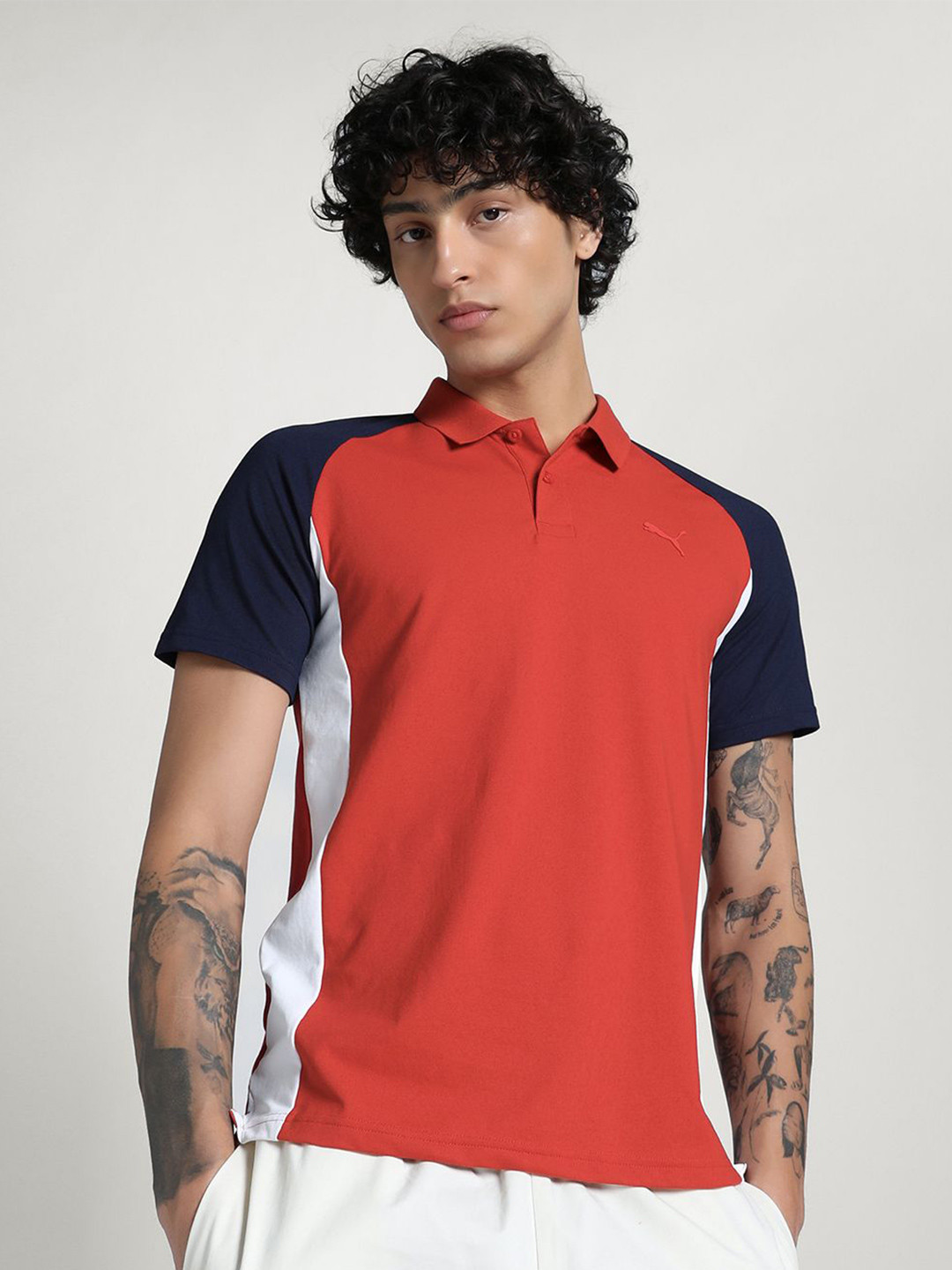 Puma Men Wardrobe Colourblock Polo T-Shirt