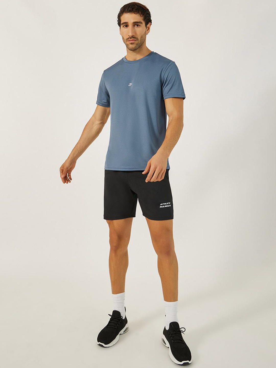Styli Men Training Regular Fit Graphic T-shirt and Shorts Co-ords Sets