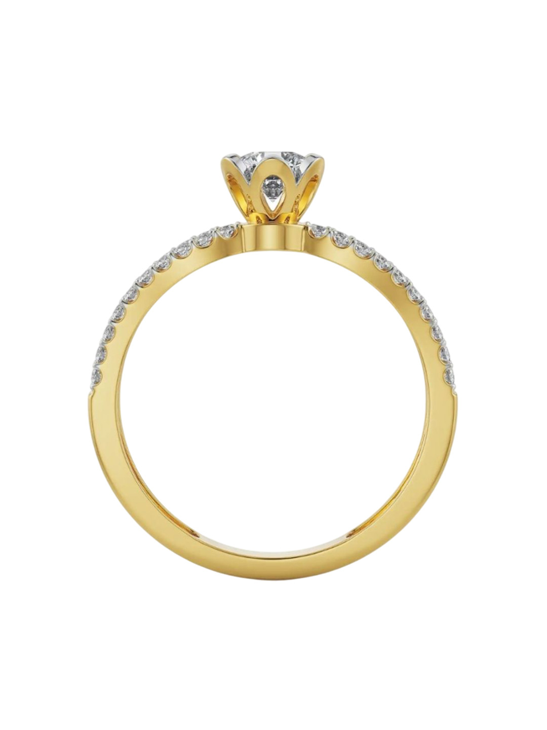 Emori Katy Solitaire Wedding Lab Diamond in 14KT Gold Ring