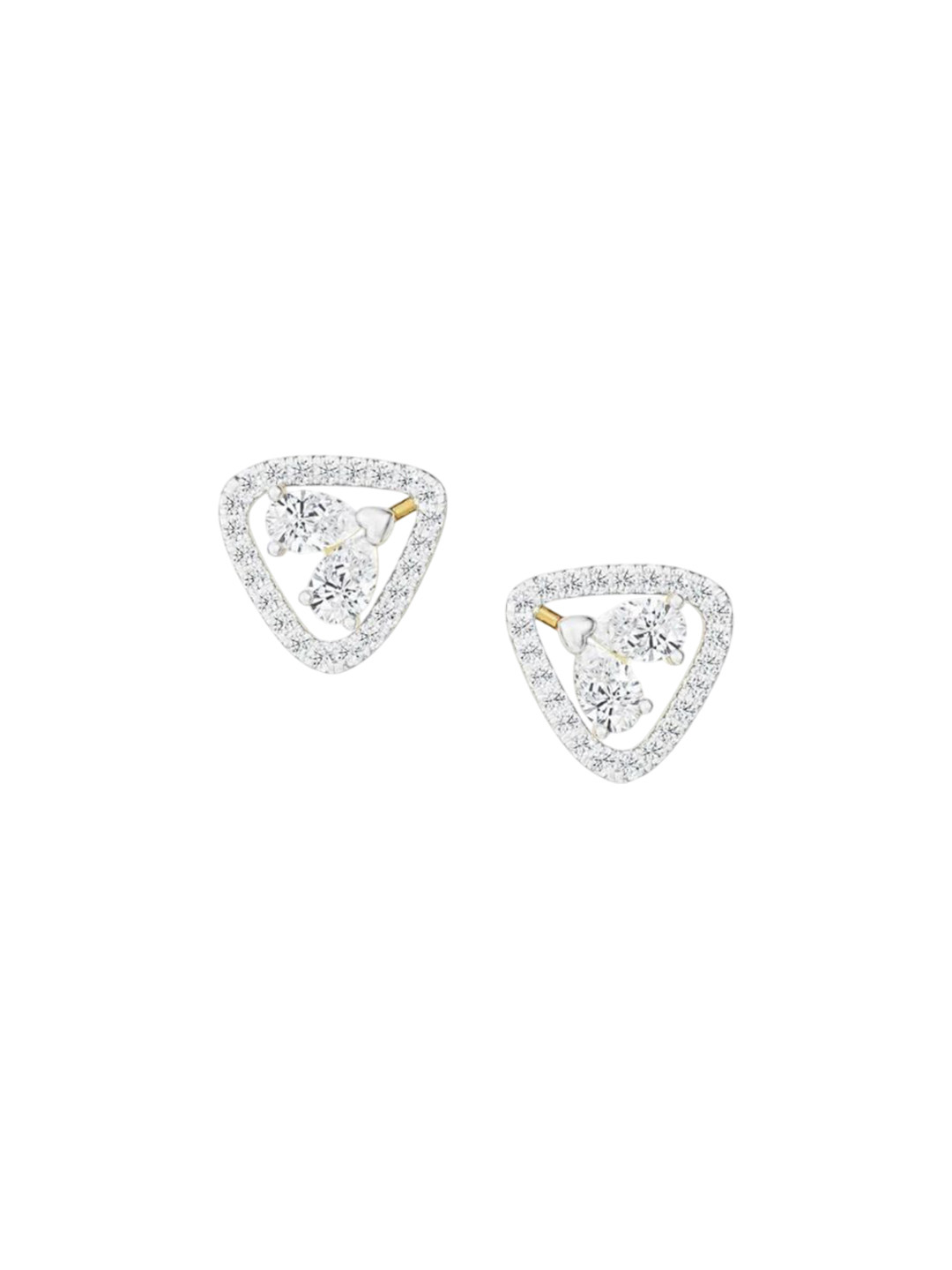 Emori Duo Pear Lab Diamond Earring in 18KT Gold