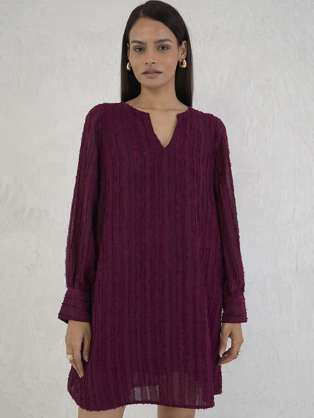 FEMMELLA Women Self Design A-Line Mini Dress