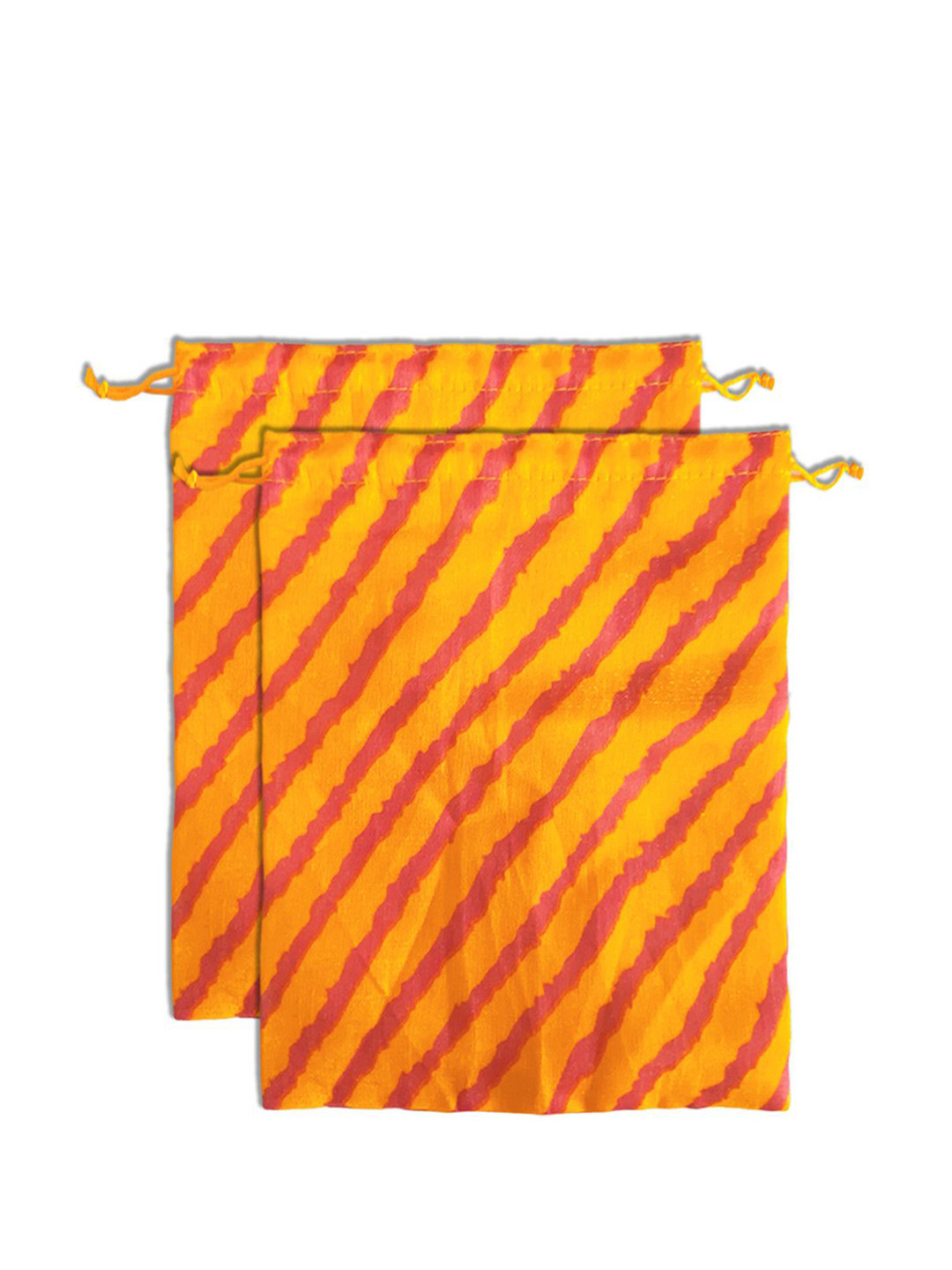 Kuber Industries Set of 2 Multiuses Lehriya Prin Printed Potli Clutch With Drawstring