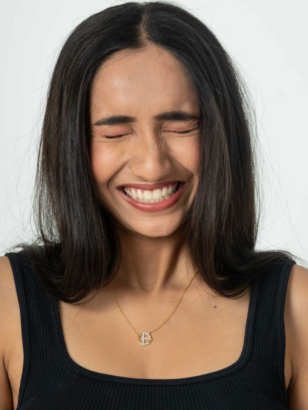 HOUSE OF SEVEN Unisex Gold-Plated Cubic Zirconia Studded Chain