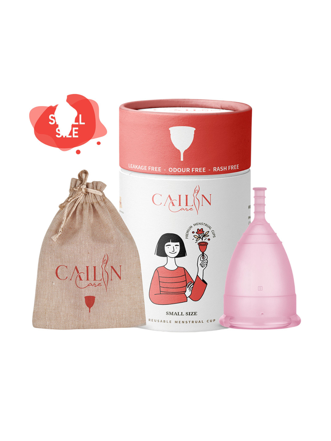 Cailin Care Soft Reusable FDA Approved Menstrual Cup - Small