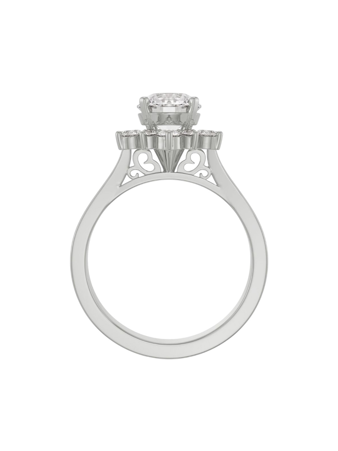 Emori Star Halo Engagement Lab Diamond in 14KT Gold Ring