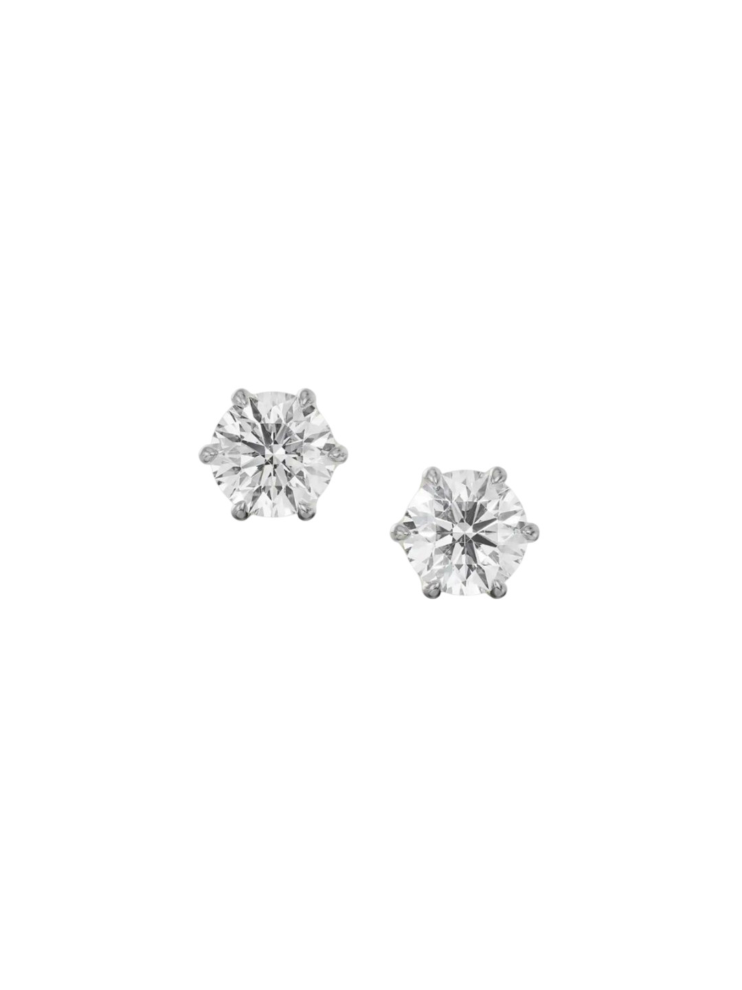 Emori Six Prong 2 CT Lab Diamond Earring in 18KT Gold