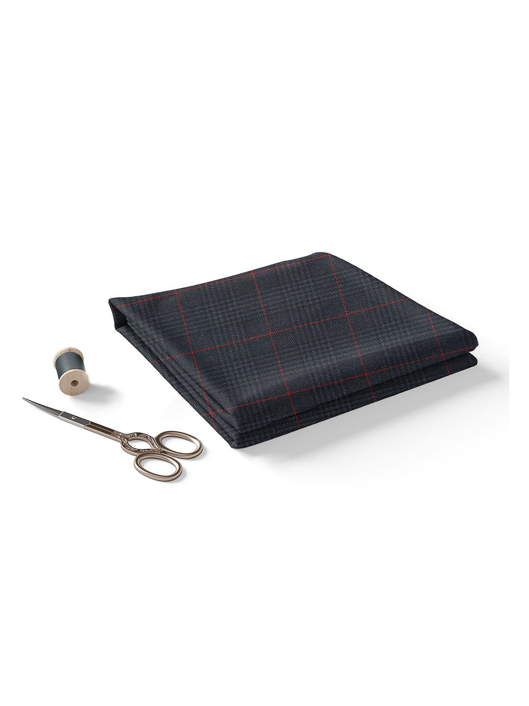 Bigreams Men Unstitched Checkered Suit Piece