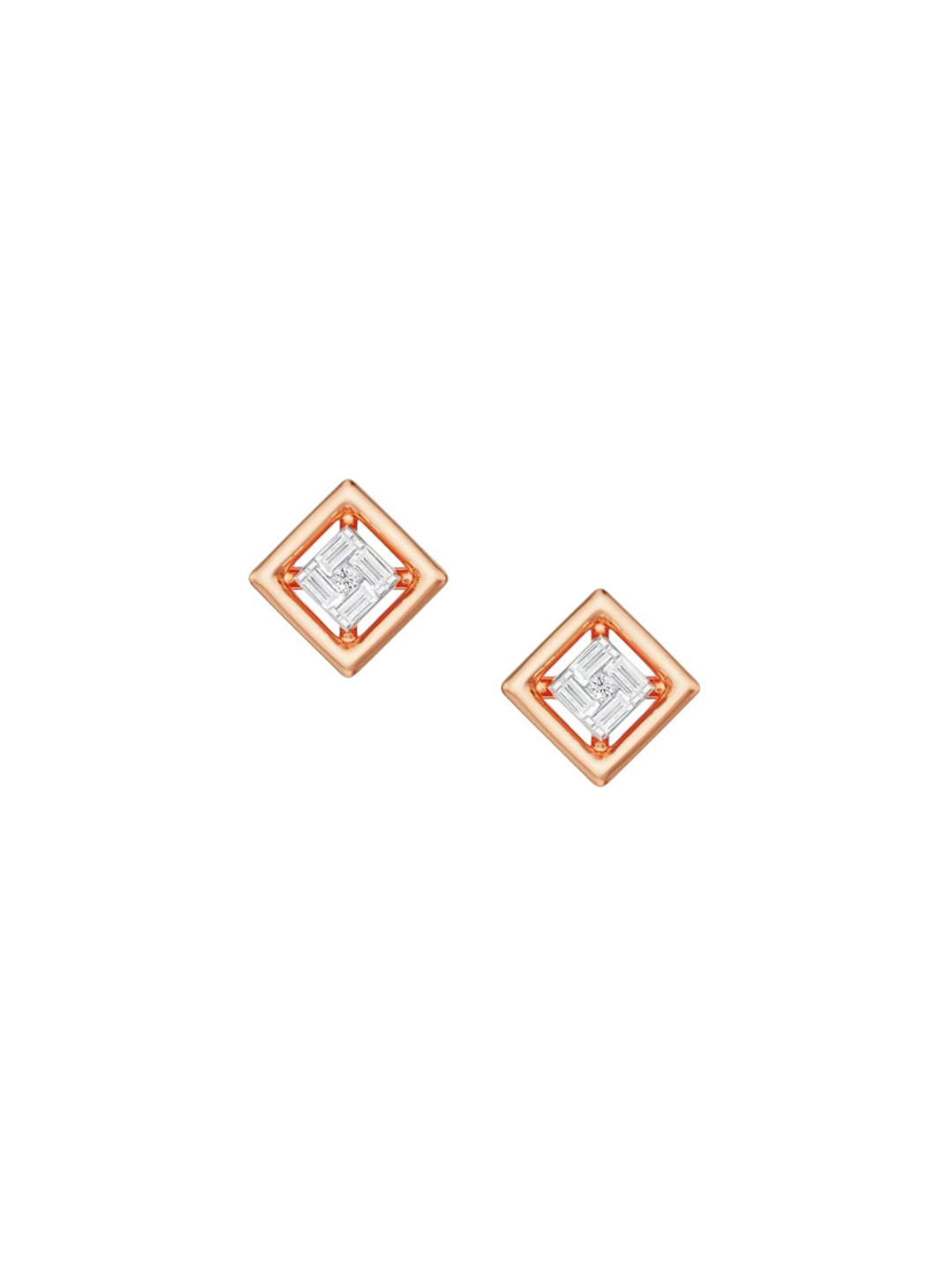 Emori Geometric Allure Lab Diamond in 14KT Gold Earring