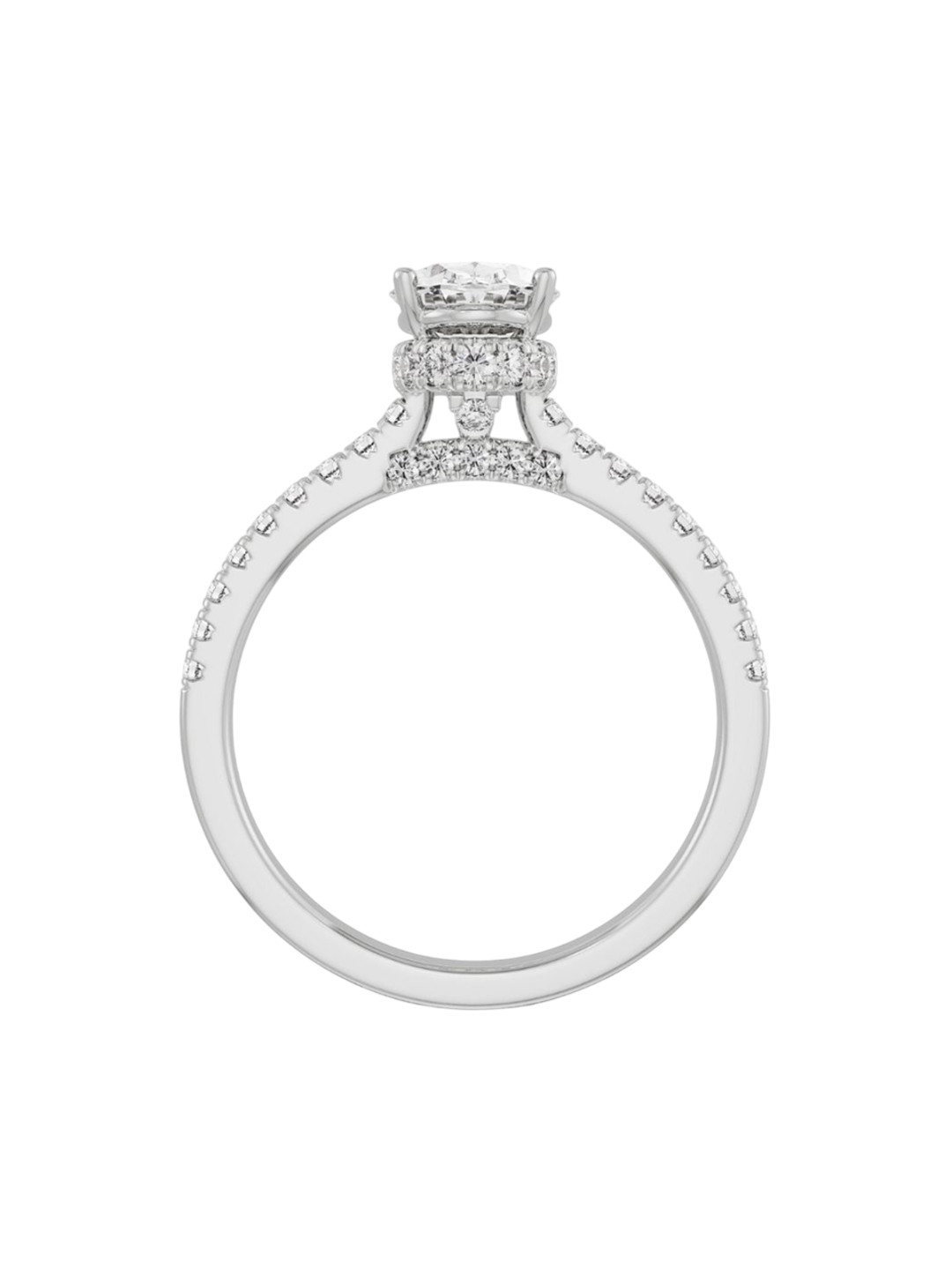 Emori Timeless Oval Lab Diamond Ring in 18KT Gold