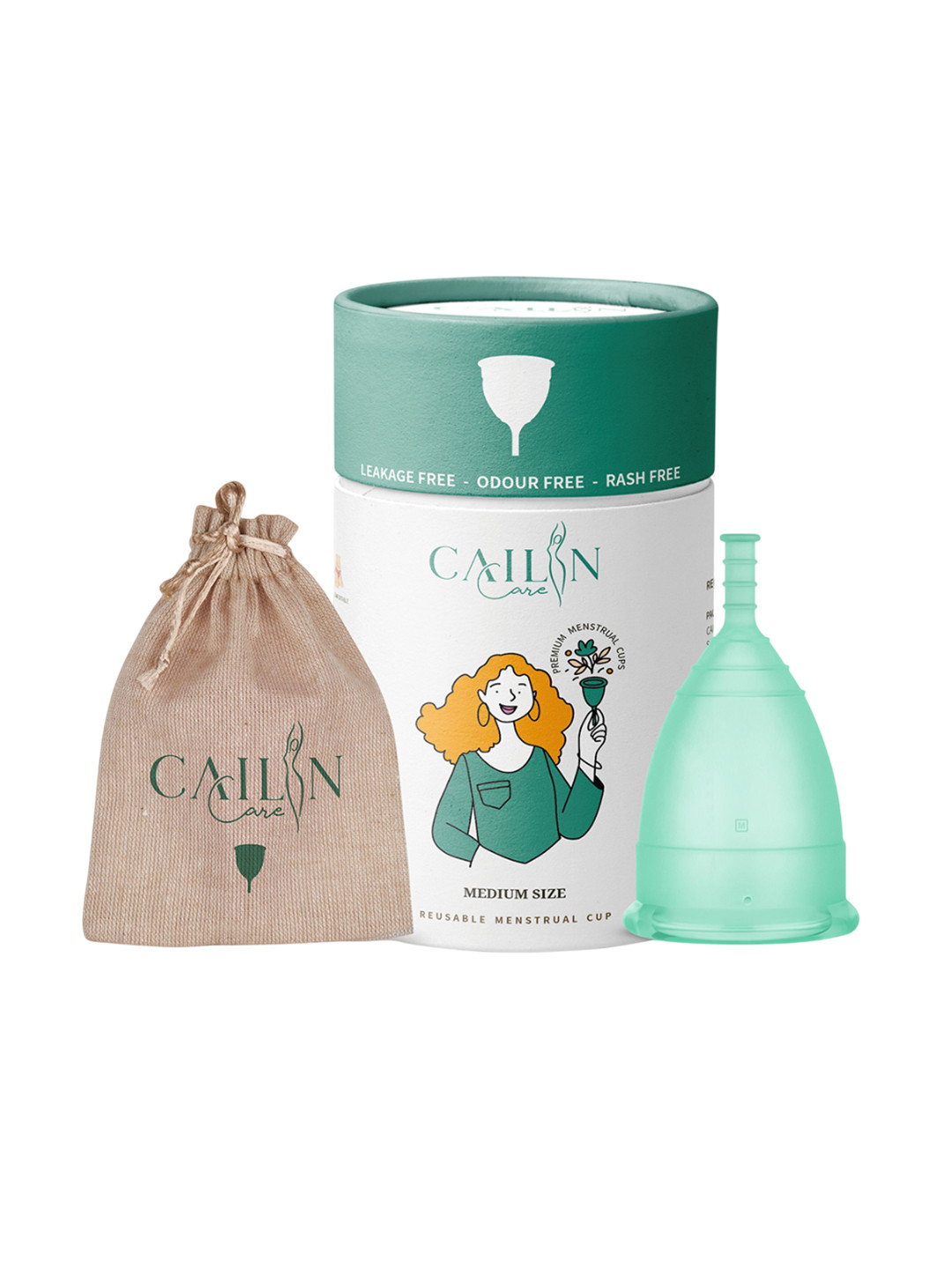 Cailin Care Soft Reusable FDA Approved Menstrual Cup -Medium