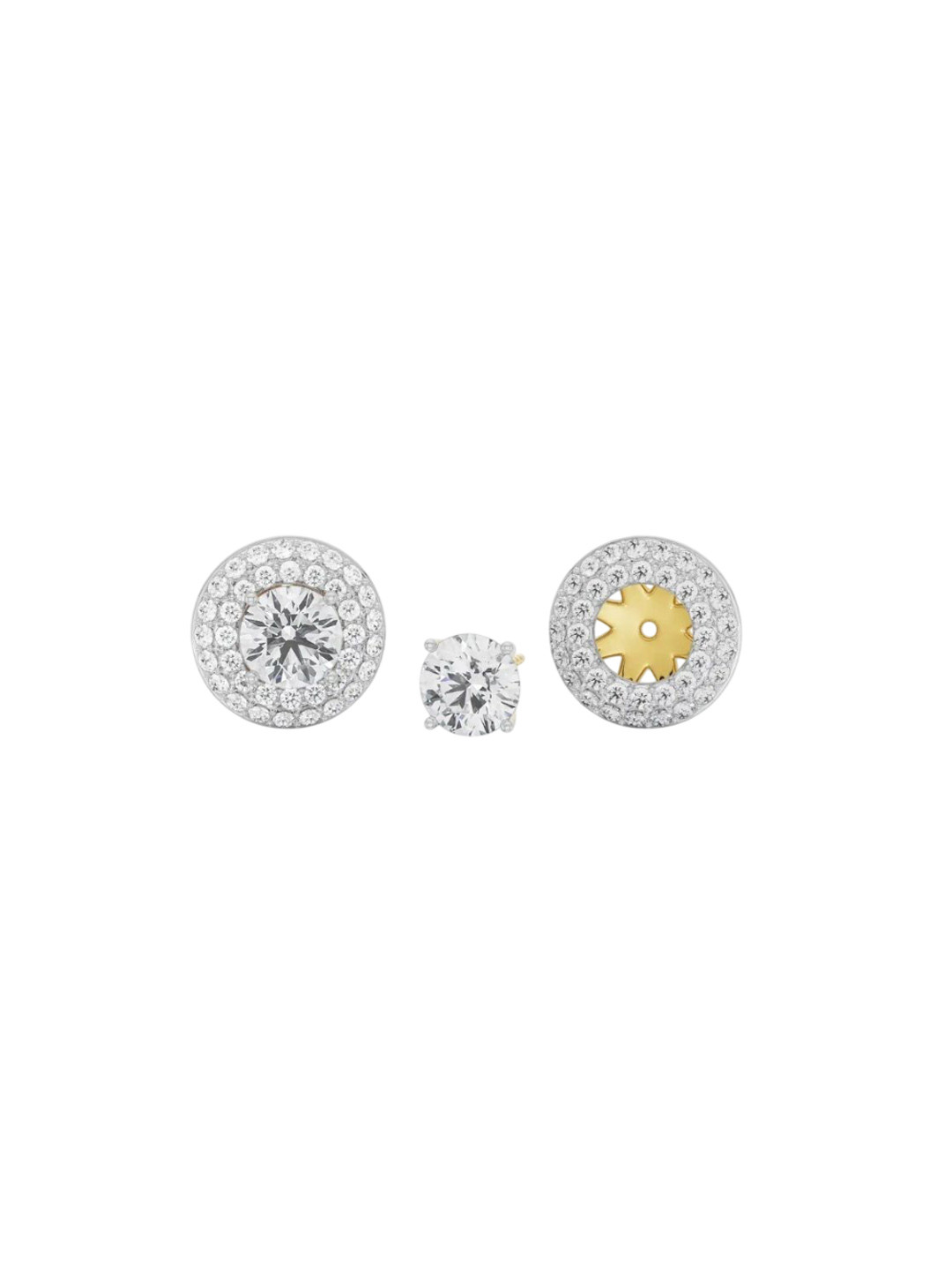 Emori 0.50 CT Double Halo Detachable Lab Diamond in 14KT Gold Earring