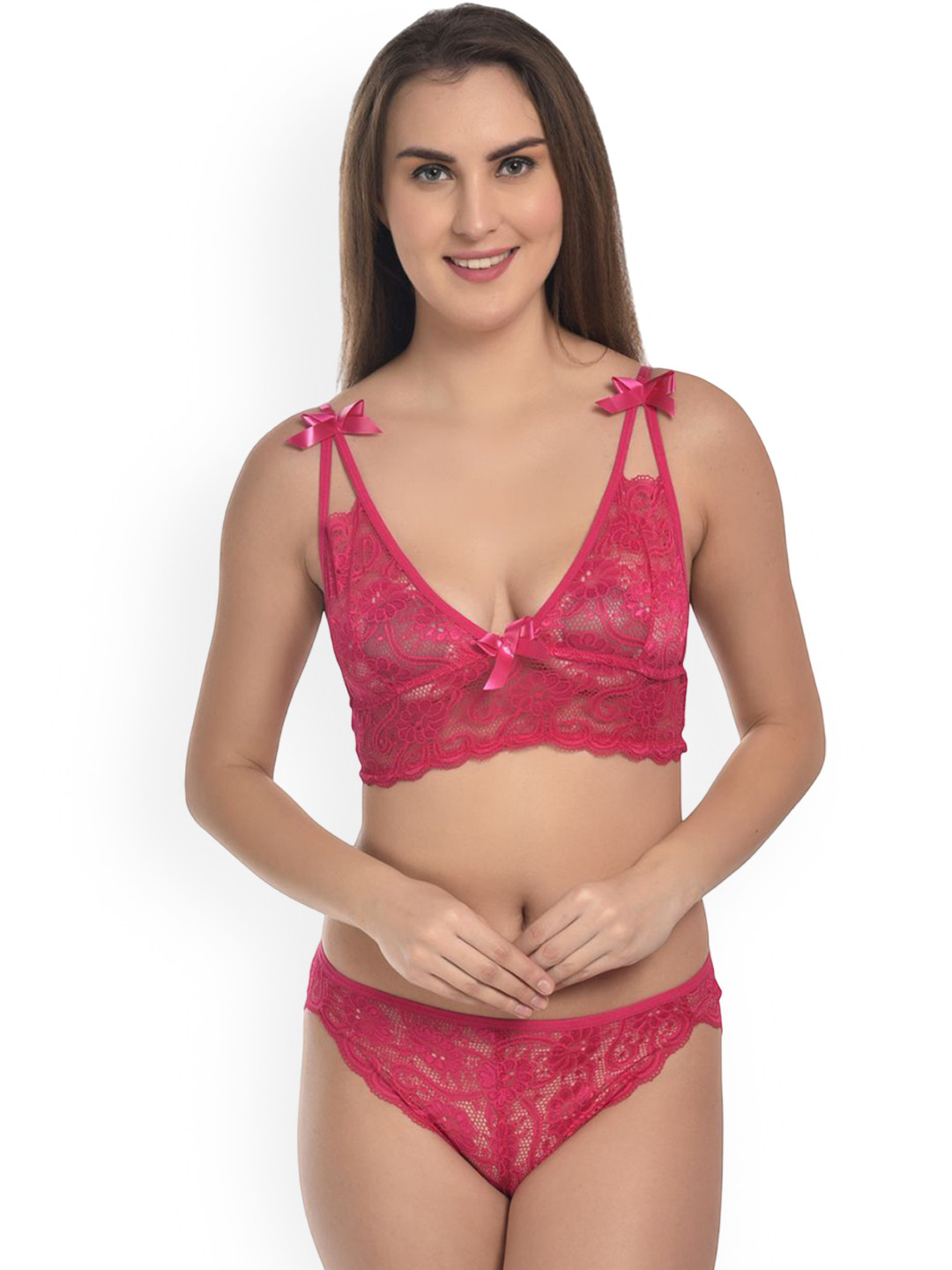 new blue eyes  Self-Designed Lace Lingerie Set NBE-170-lingerie-PINK_30