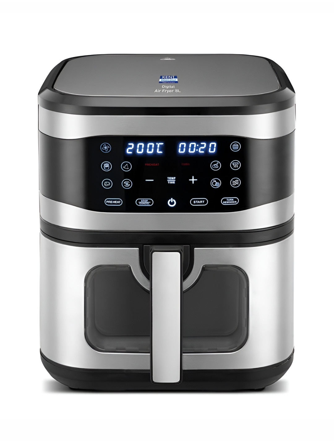 Kent Black Digital Air Fryer 8L