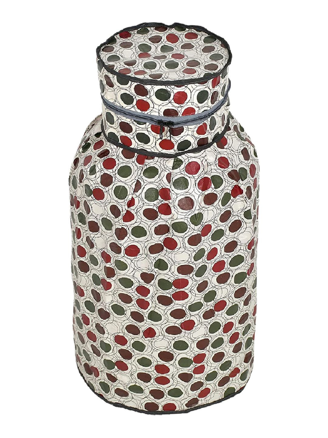 Kuber Industries 1-Pcs Cream-Color Circle Printed Waterproof & Dustproof Cylinder Covers