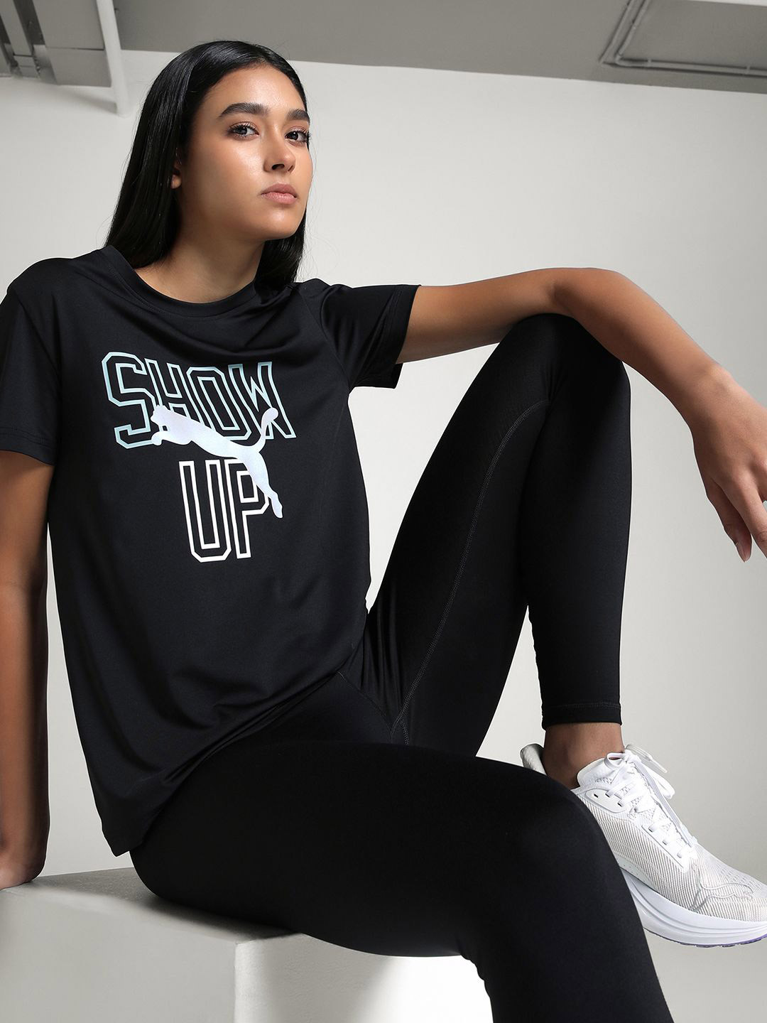 Puma W Graphic Tee II Women Typography Printed Short Sleeve Sports T-Shirt