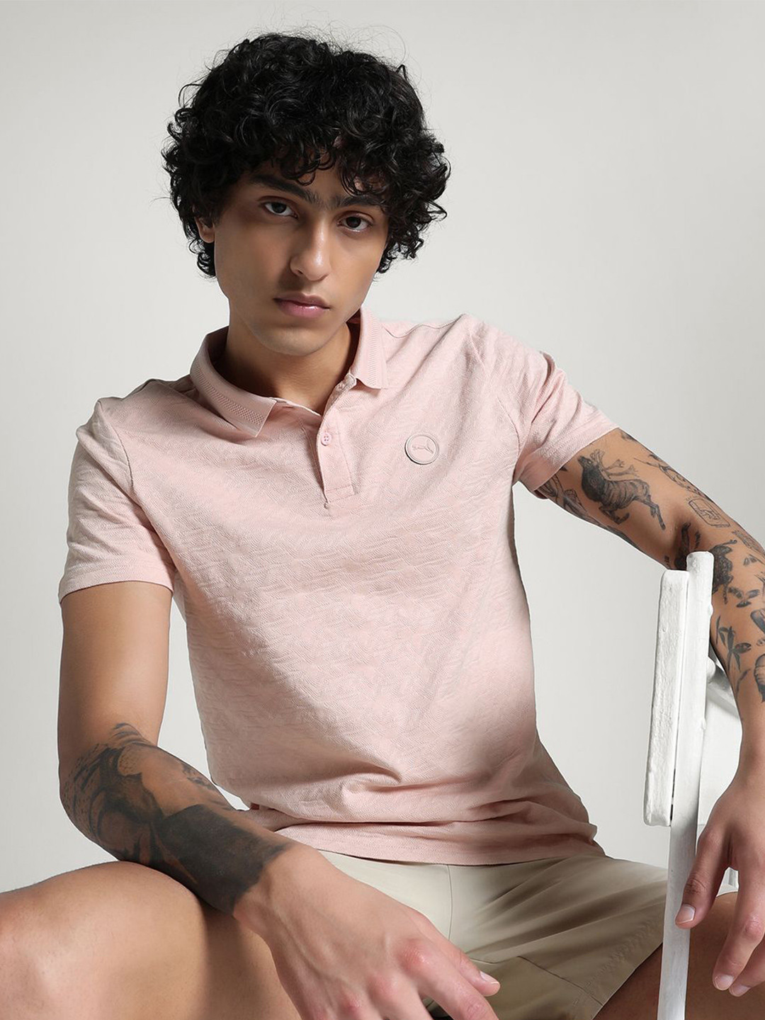 Puma Men Pemium Ess Jacquard Polo T-Shirt