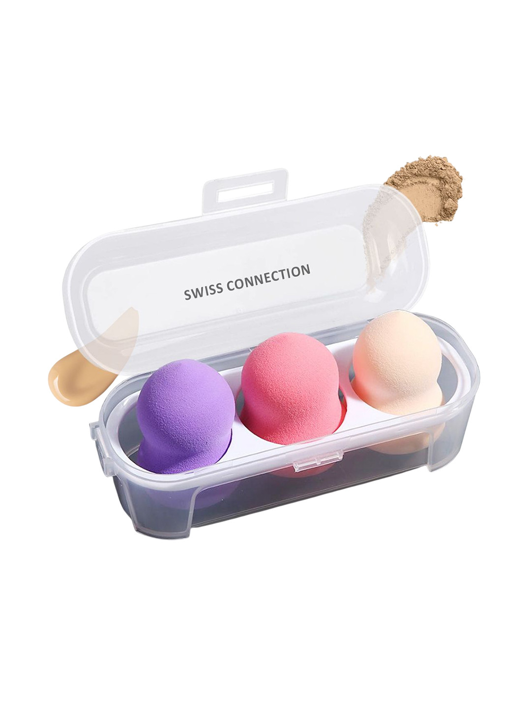 Swiss Connection Set Of 3 Professional Beauty Blender For Face Makeup