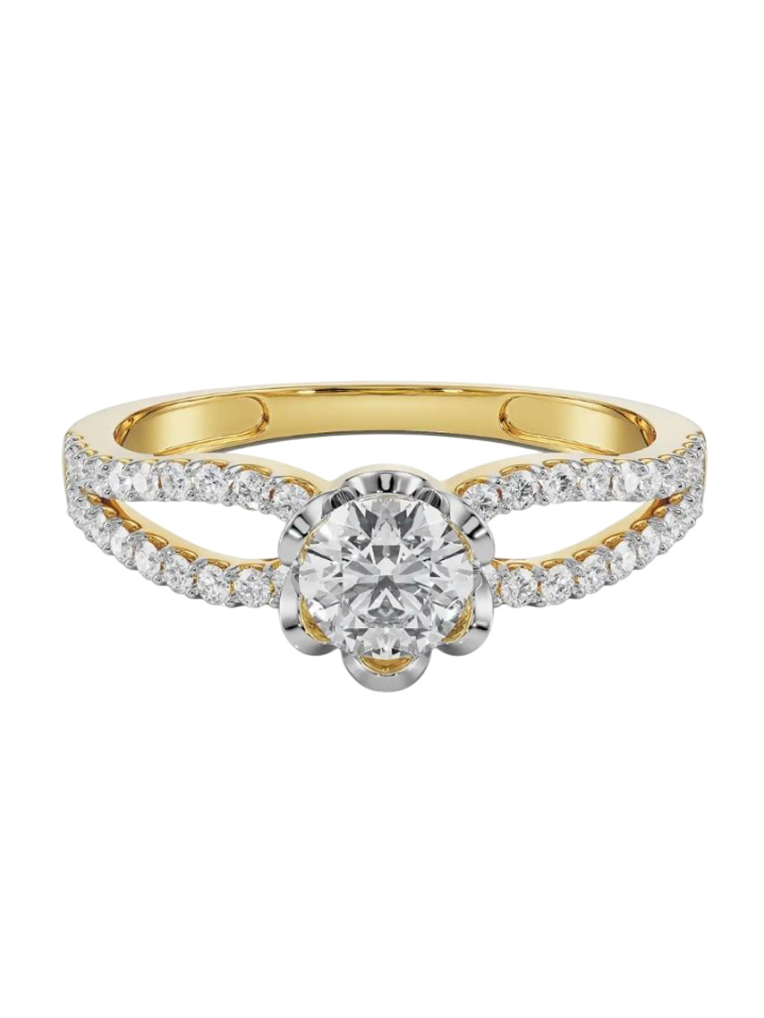 Emori Katy Solitaire Wedding Lab Diamond Ring in 18KT Gold