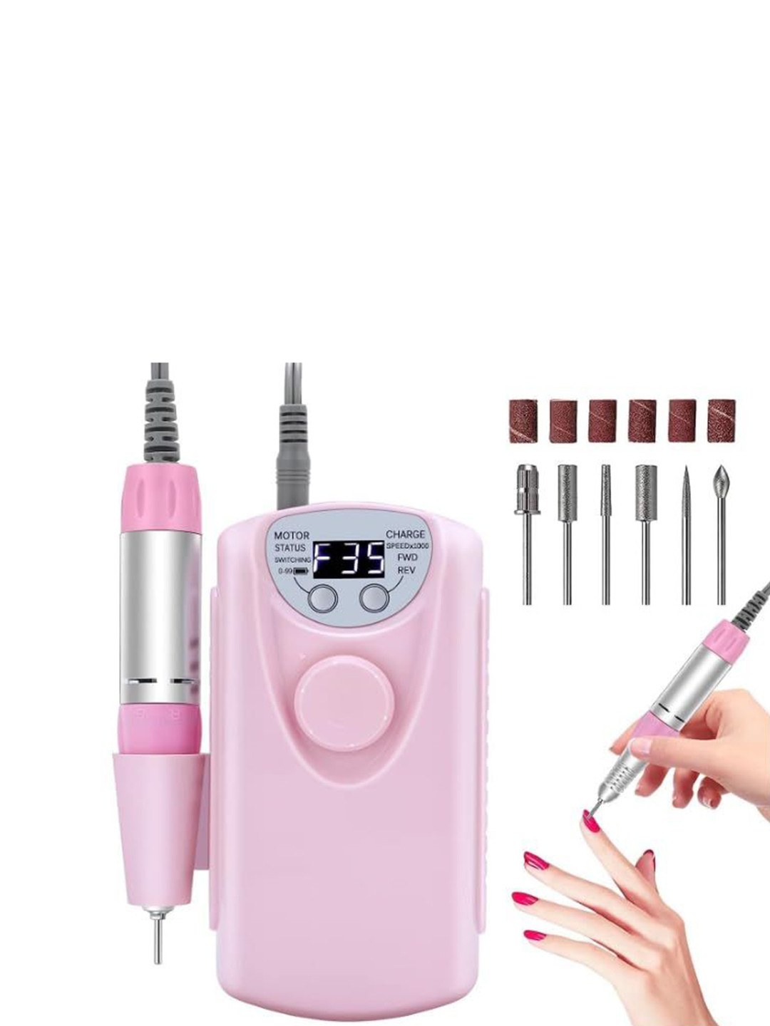 Ekinsu Portable Rechargeable Electric Nail Drill Machine For Cuticle Care