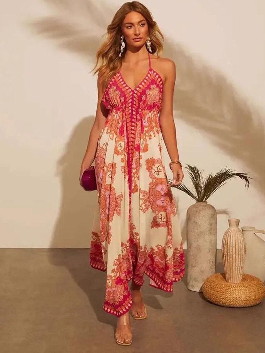 Miss Mosa By Akanksha  Women Multi Soraya Summer Holiday Maxi Dress