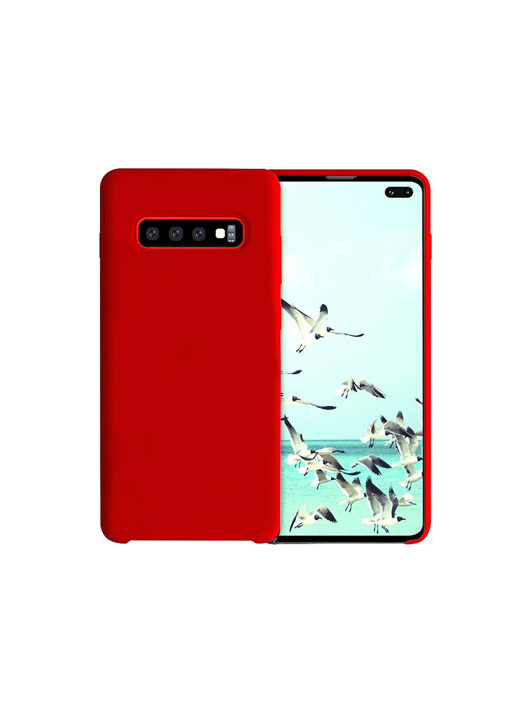 LIRAMARK Liquid Silicone Soft Samsung Galaxy S10 Plus Back Case