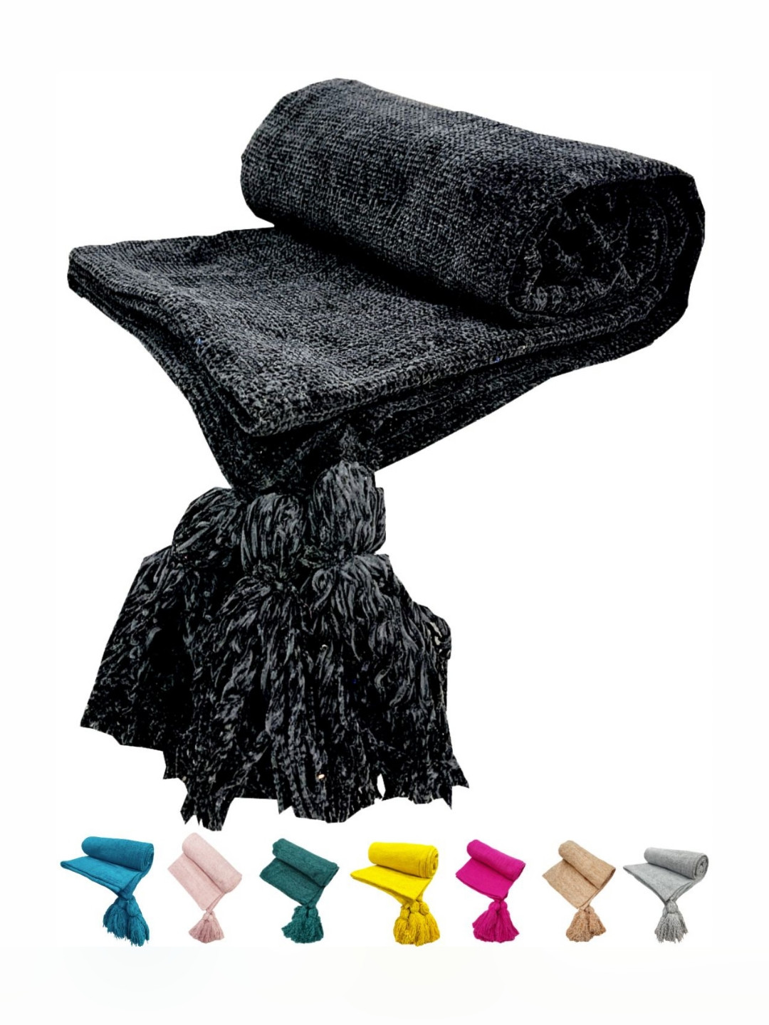 Fashion Throw Black Lightweight & Breathable Throw