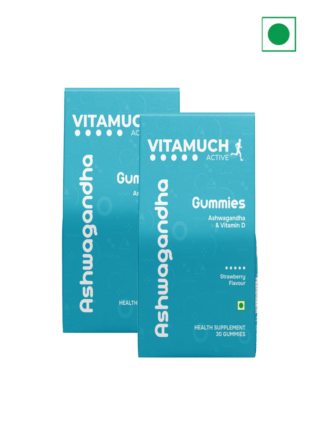 Vitamuch Set Of 2 Ashwagandha & Vitamin D Gummies For Stress Reduction - 30 Gummies