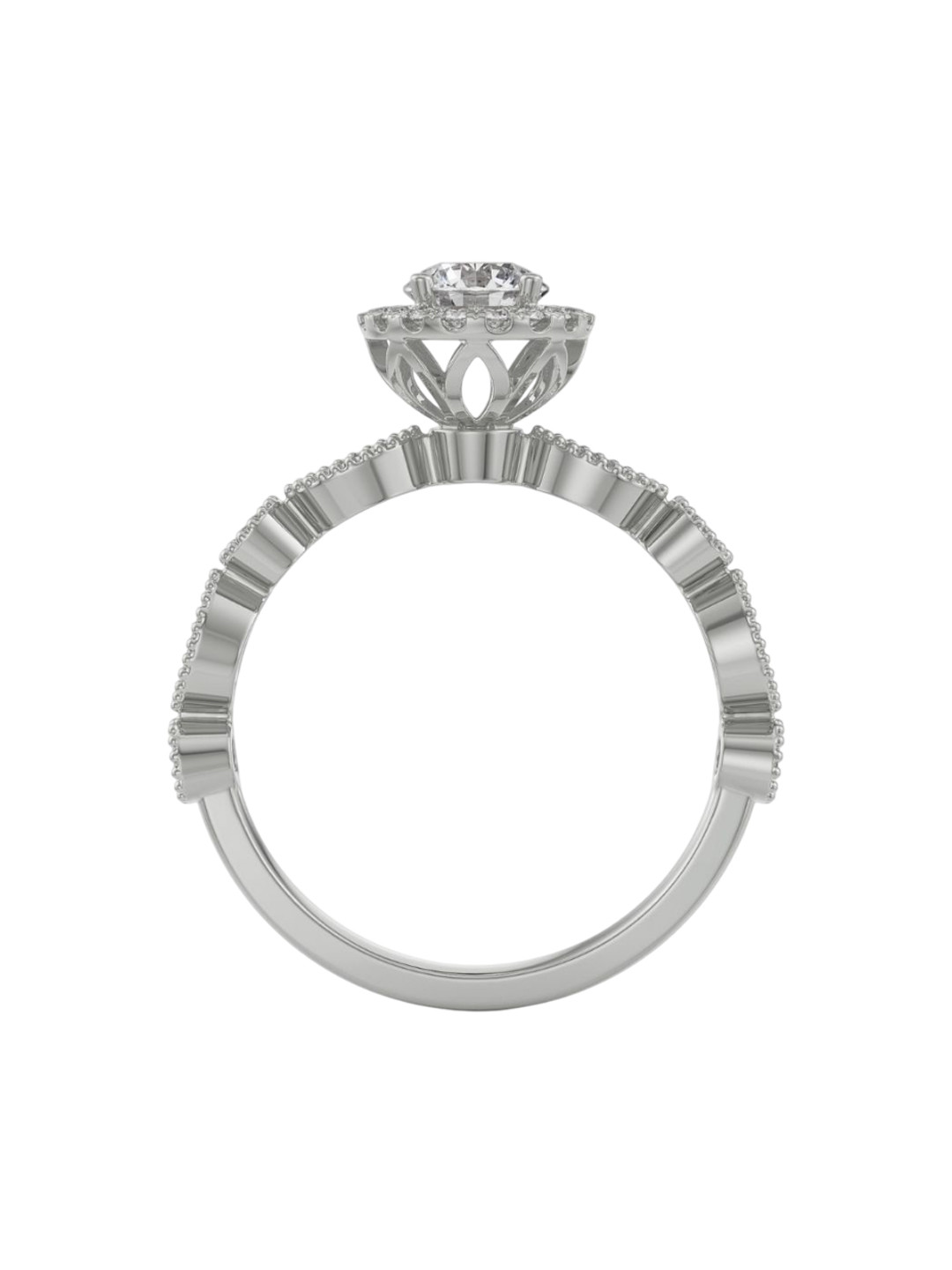 Emori Opa Solitaire Lab Diamond Ring in 18KT Gold