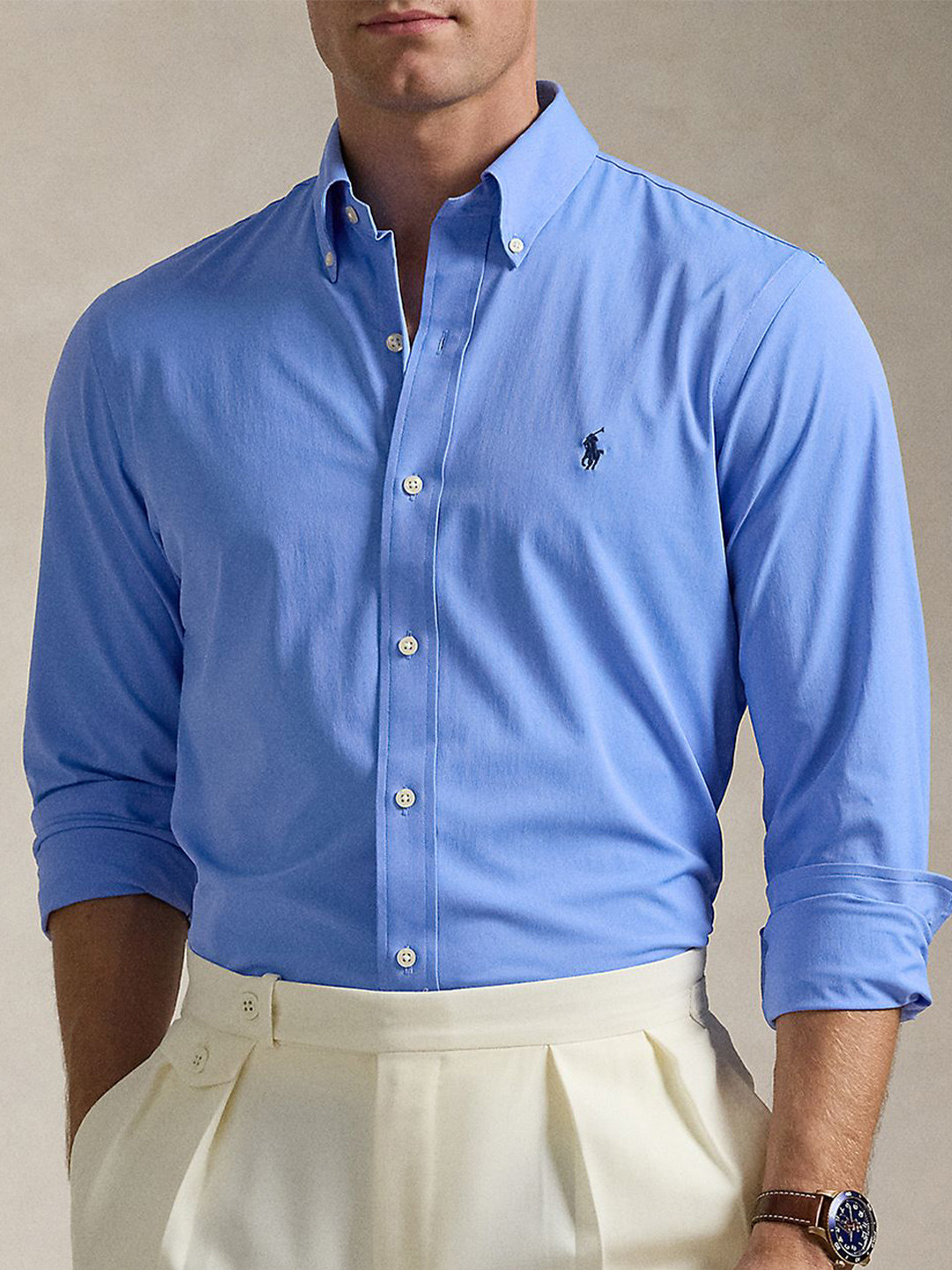 Polo Ralph Lauren Men Slim Fit Button-Down Collar Solid Casual Shirt