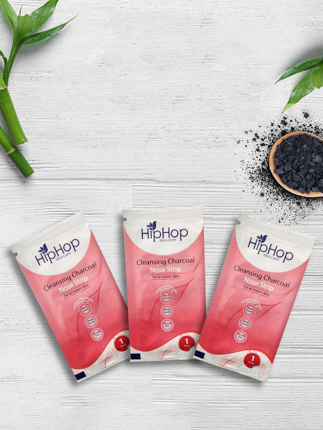 HipHop Skincare Cleansing Charcoal Nose Strips - 3 Strips