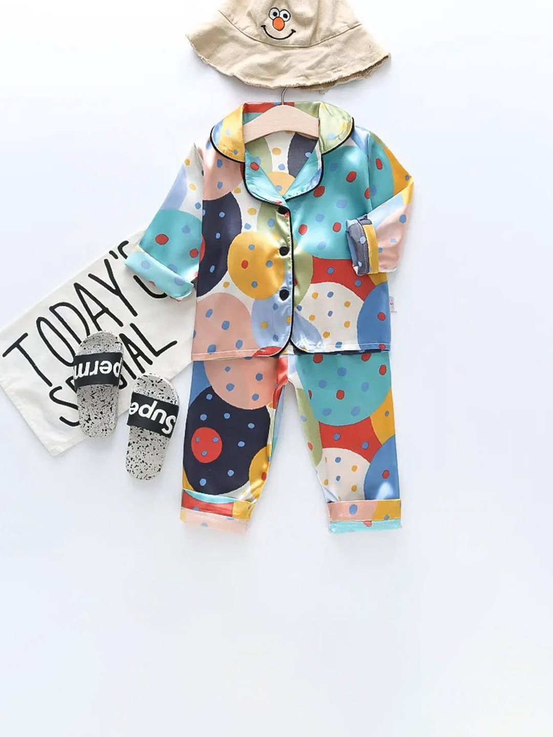 Kwikk Unisex Kids Printed Shirt with Pyjamas