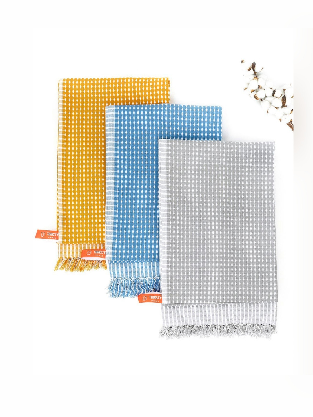 The Bath Community Printed 350GSM Set of 3 Anti-Bacterial Cotton Bath Towel