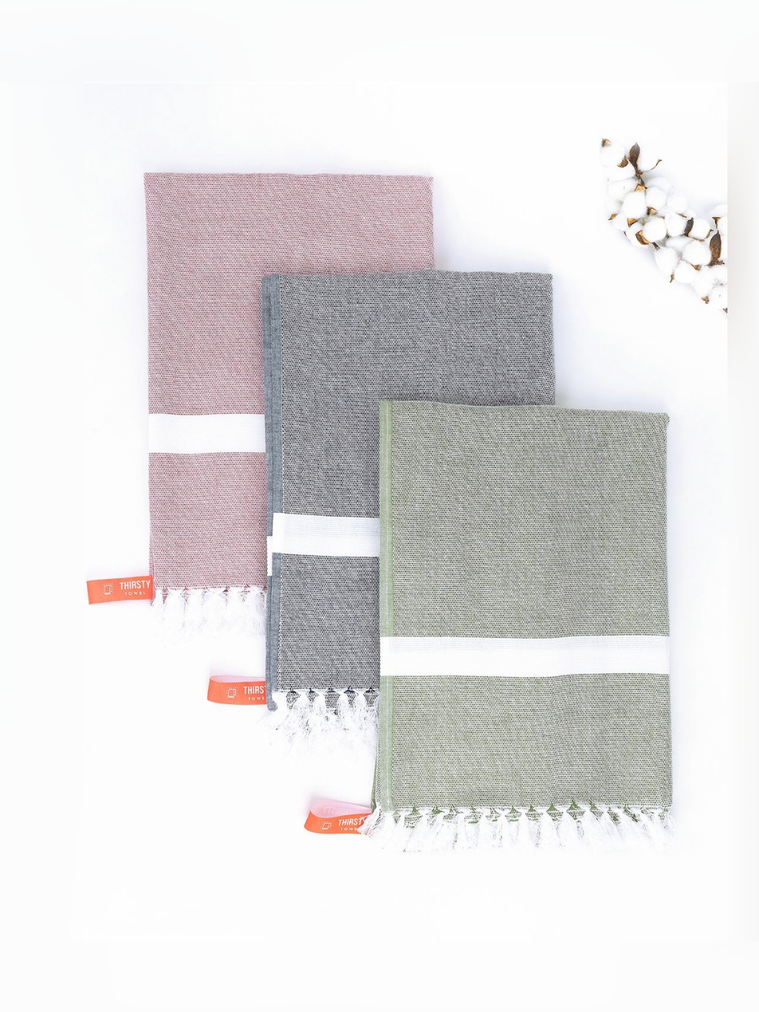 The Bath Community Assorted Solid 150GSM Set of 3 Anti-Bacteria Cotton Bath Towel