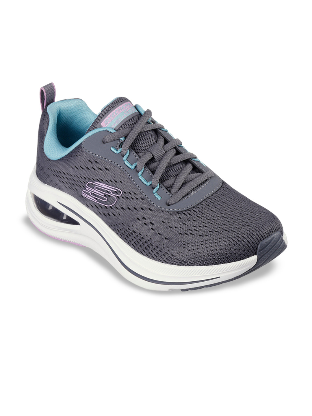 Skechers Women SKECH-AIR META-AIRED OUT Charcoal Multi Casual Lace Up Shoe