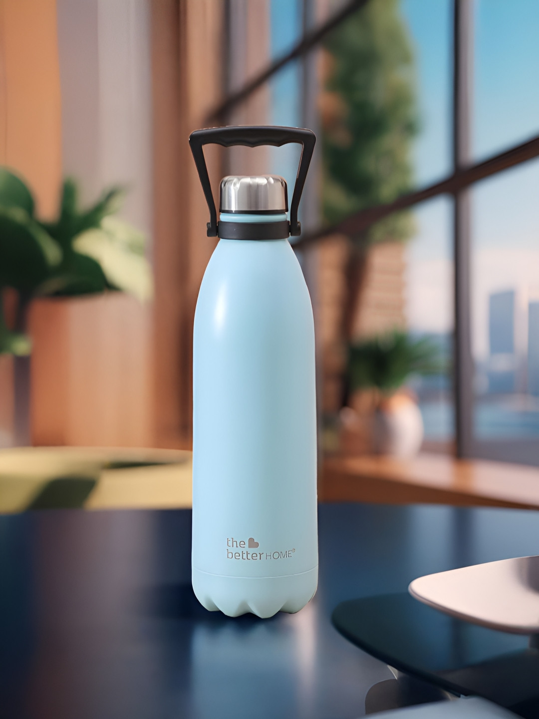 The Better Home Blue Brand Logo Stainless Steel Double Wall Vacuum Water Bottle - 1.9L