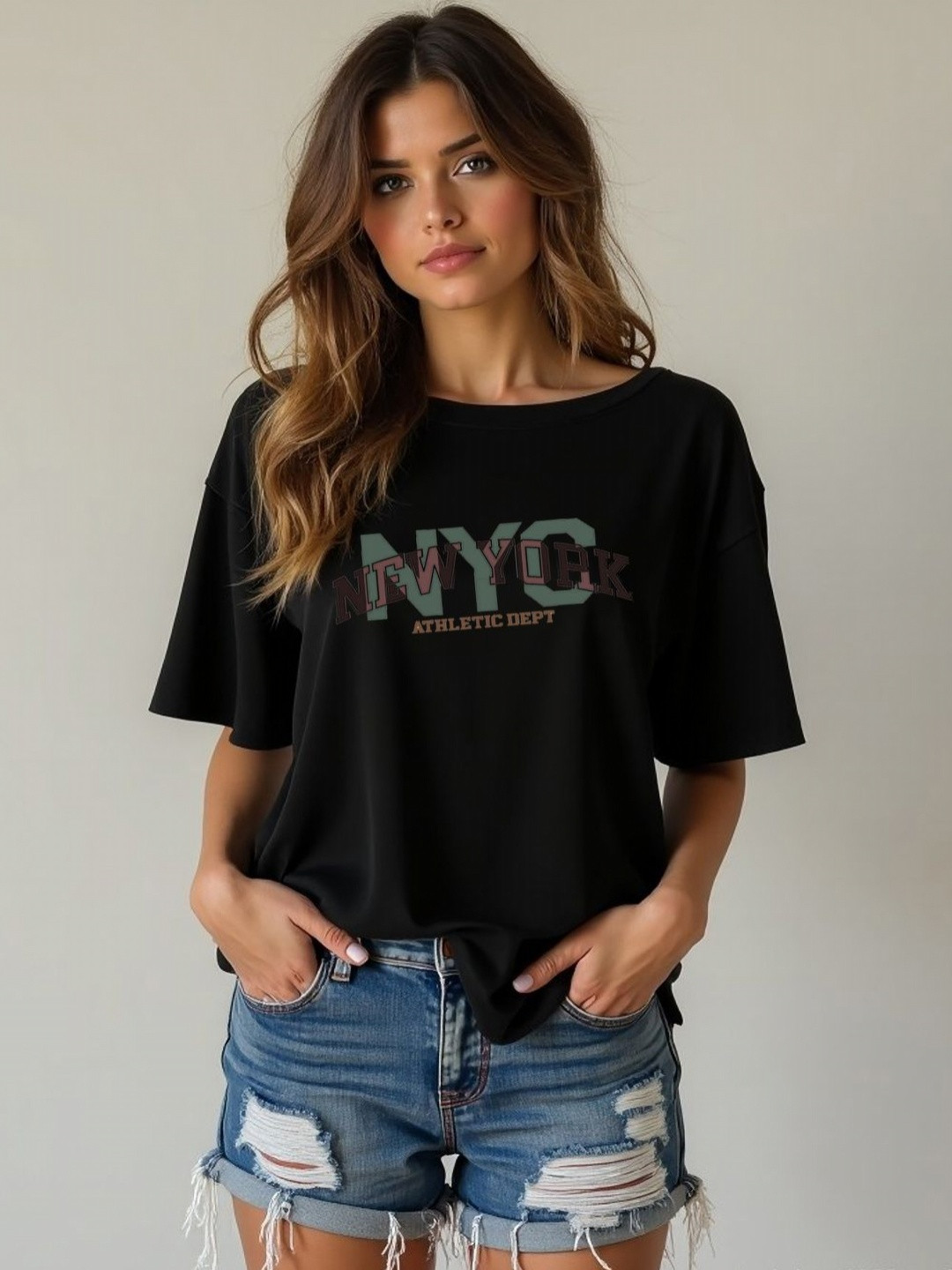 Moda Rapido Women Typography Printed T-shirt