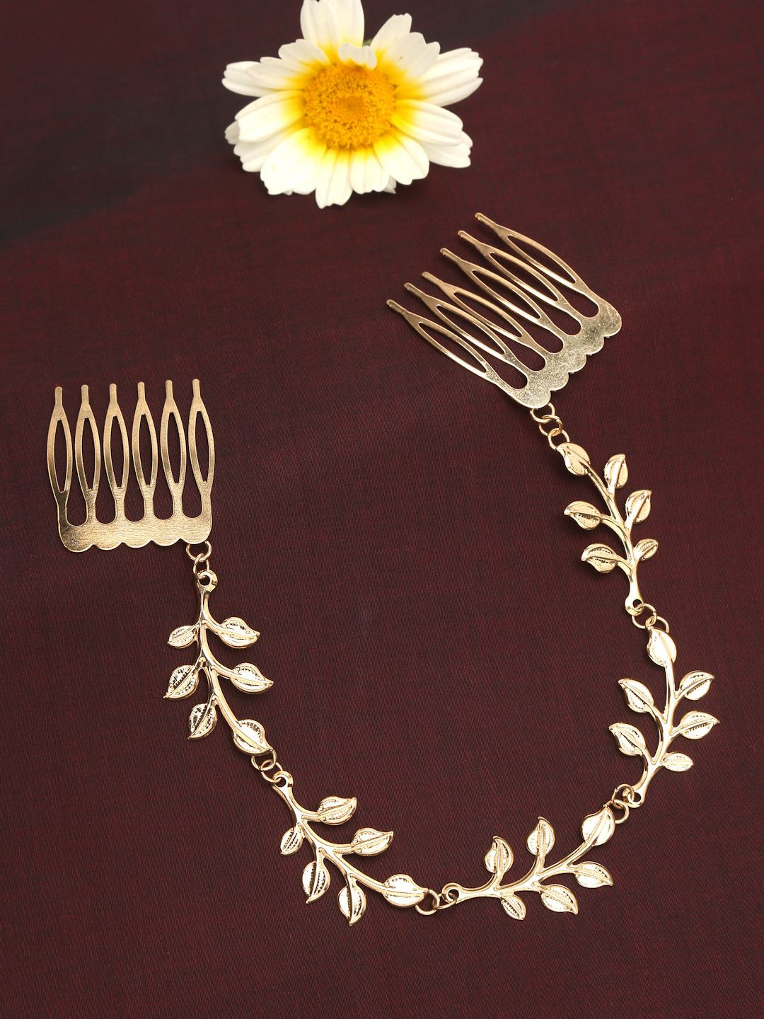 YouBella Women Gold Plated Hair Accessories Tiara