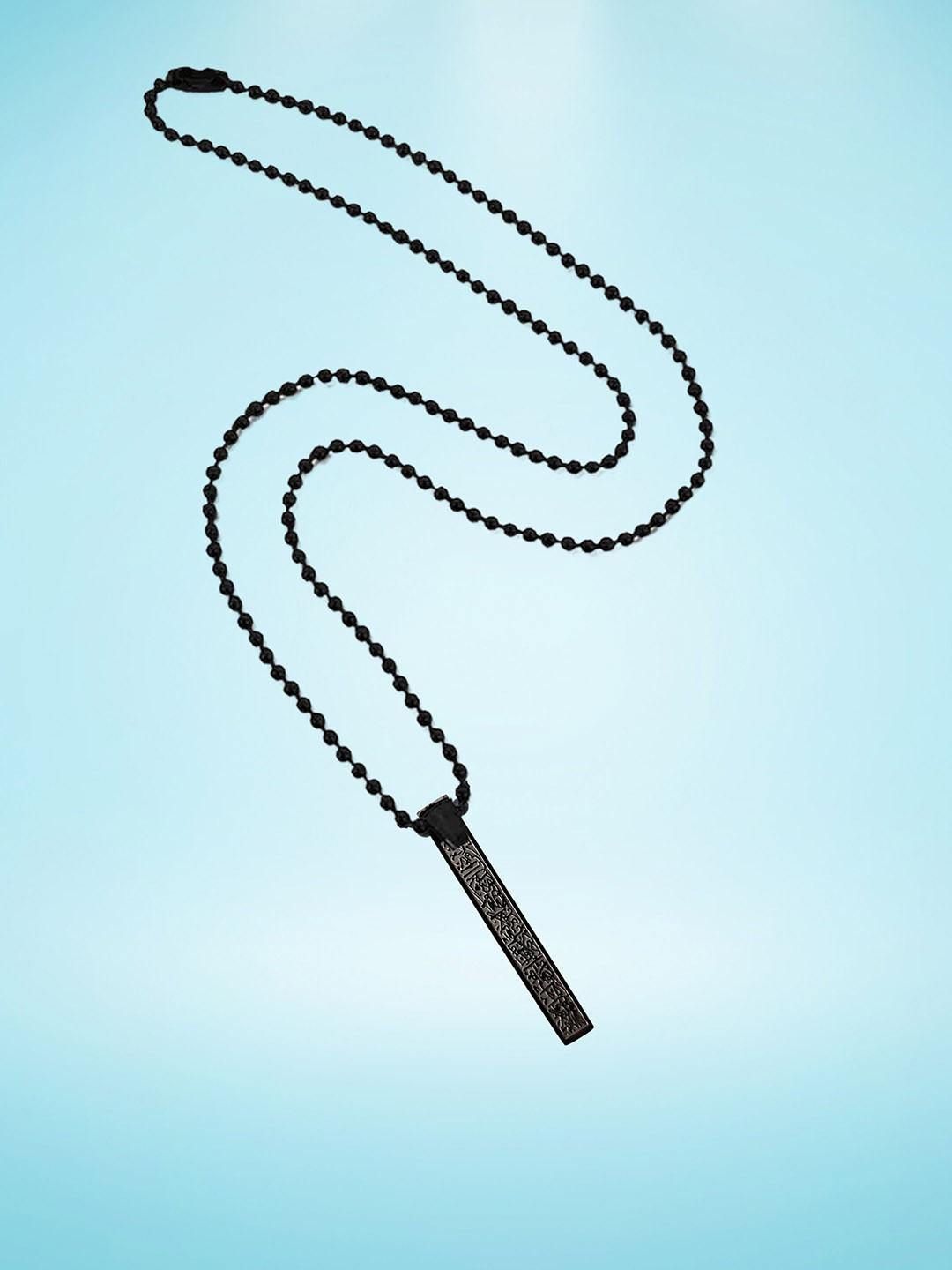 M Men Style Rose Gold-Plated Stainless Steel Engraving Arabic Pendants With Chains