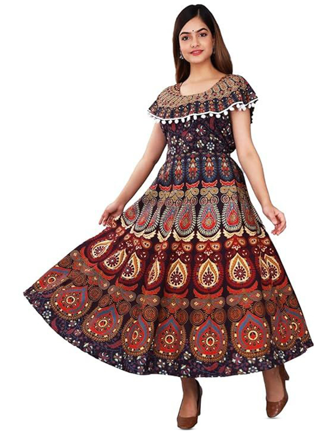 OUTER WEAR AYAM EXPORTS Floral Print Short Dress