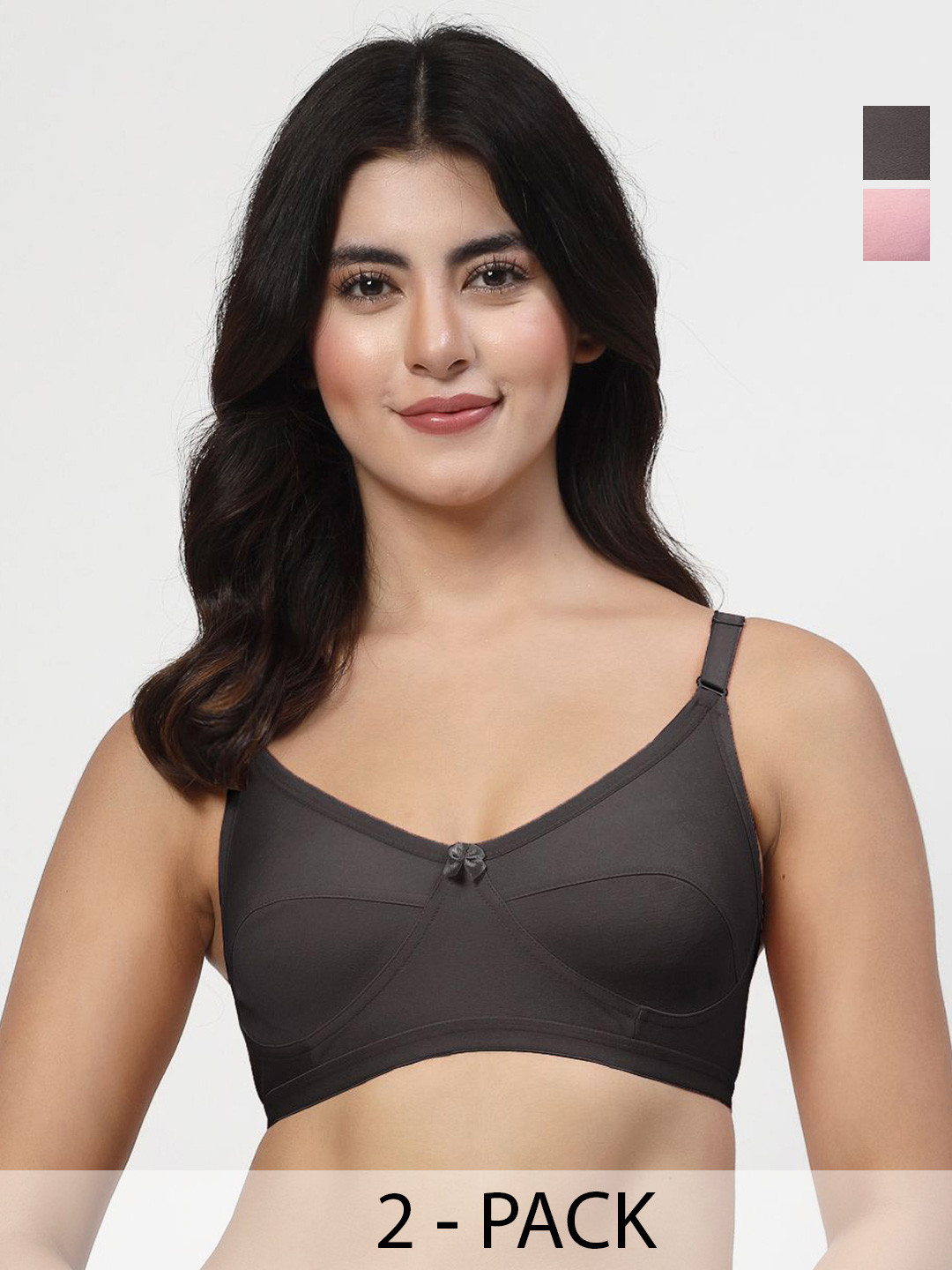 LILY Full Coverage Non Padded Non-Wired Back Closure Everyday Bra