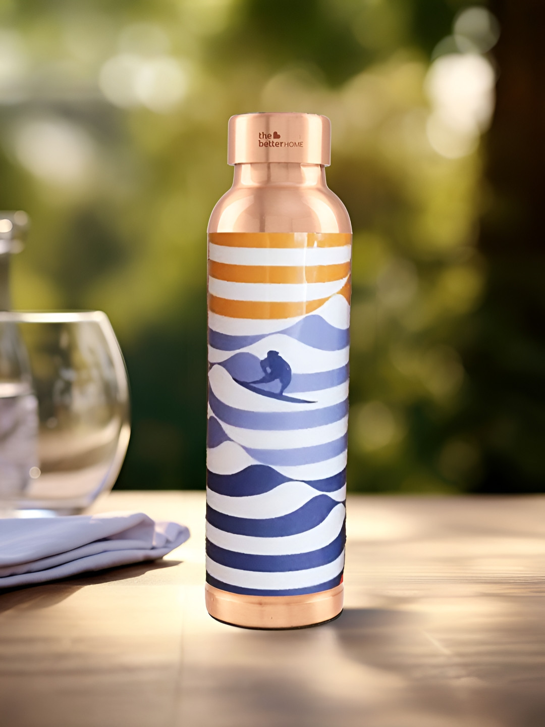 The Better Home Abstract Copper Spill Proof Water Bottle - 950ml