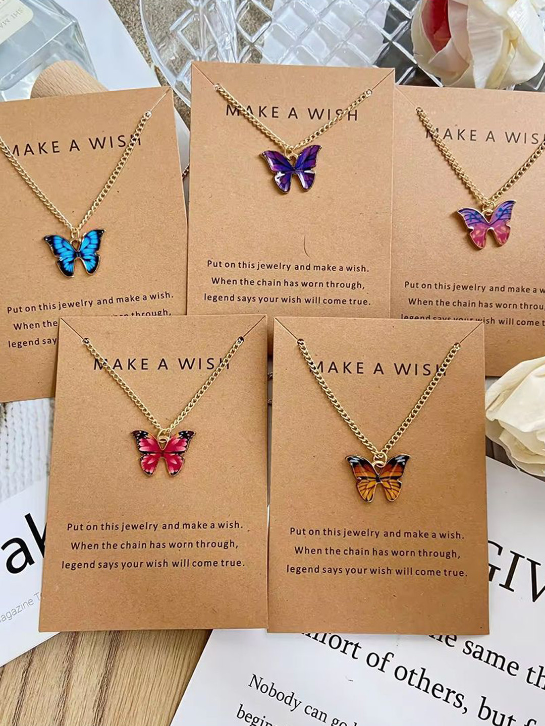 YouBella Set Of 5 Gold-Plated Animal Shaped Pendants With Chains
