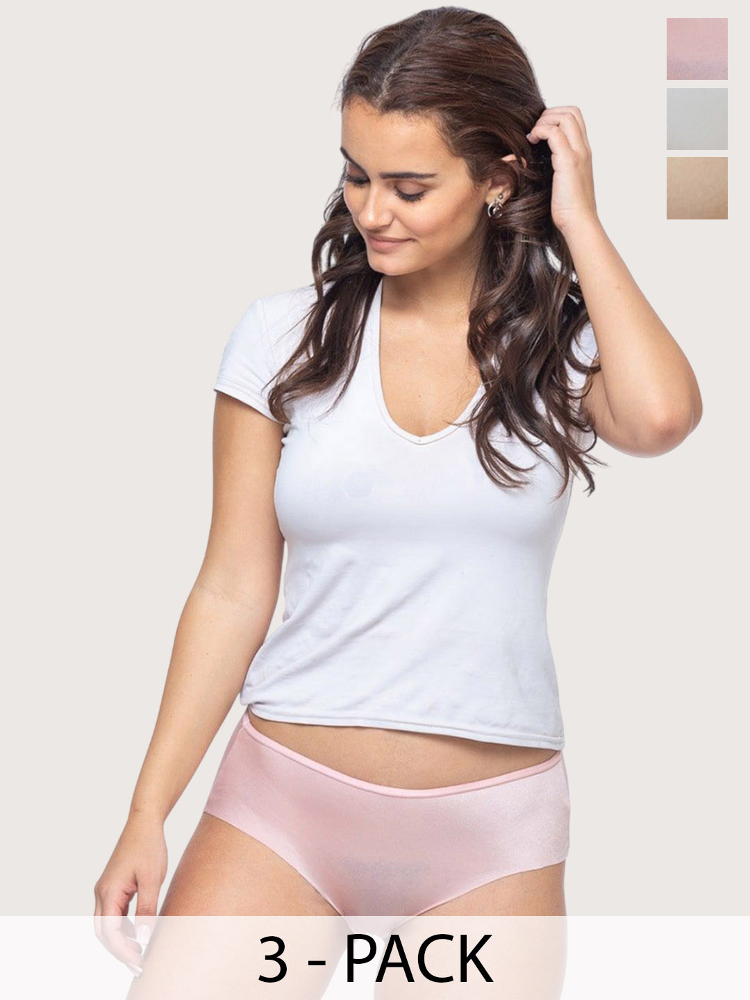 CURWISH Pack Of 3 Printed Mid-Rise Hipster Briefs P3S-03