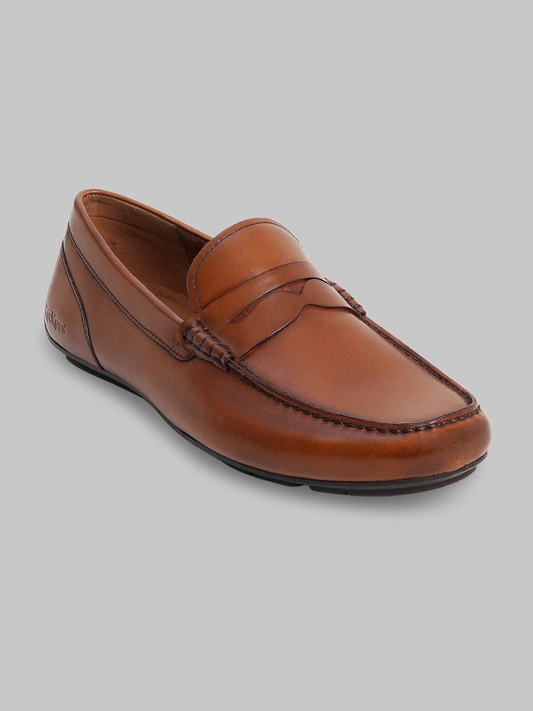 Kickers Moccasin with Trim Men Leather Penny Loafers