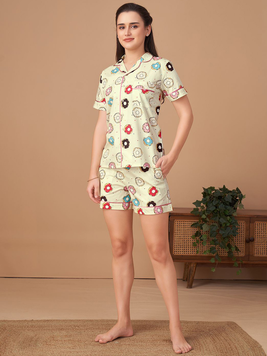 Sand Dune Women Printed Night suit
