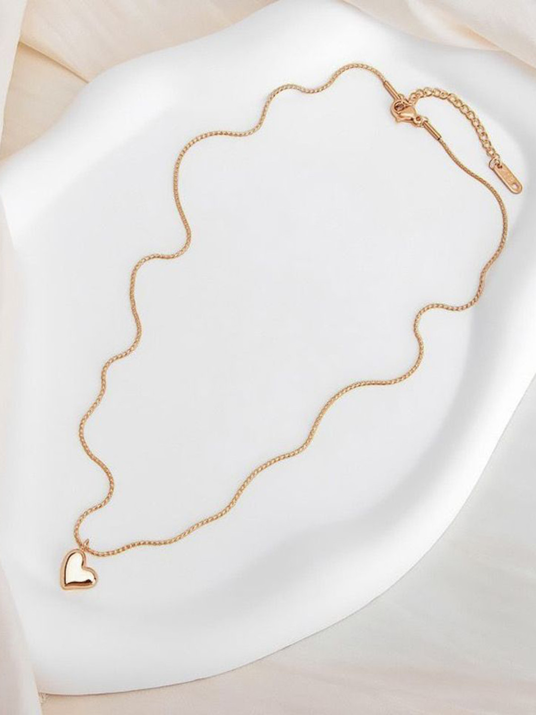 MYKI Breathtaking Rose Gold-Plated Stainless Steel Pendant With Chain