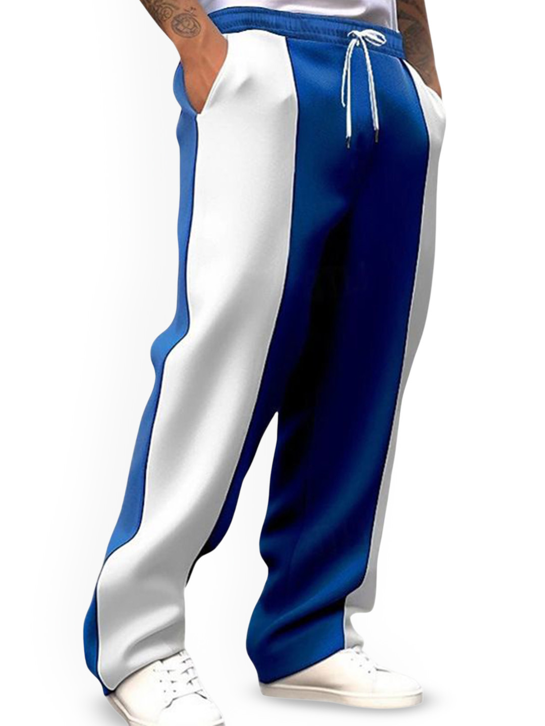 StyleCast x Revolte Men Striped Loose Fit Easy Wash Joggers Trousers