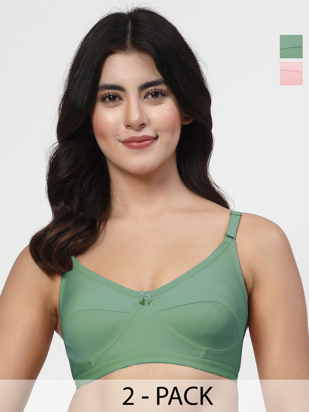 LILY Full Coverage Non Padded Non-Wired Back Closure Everyday Bra