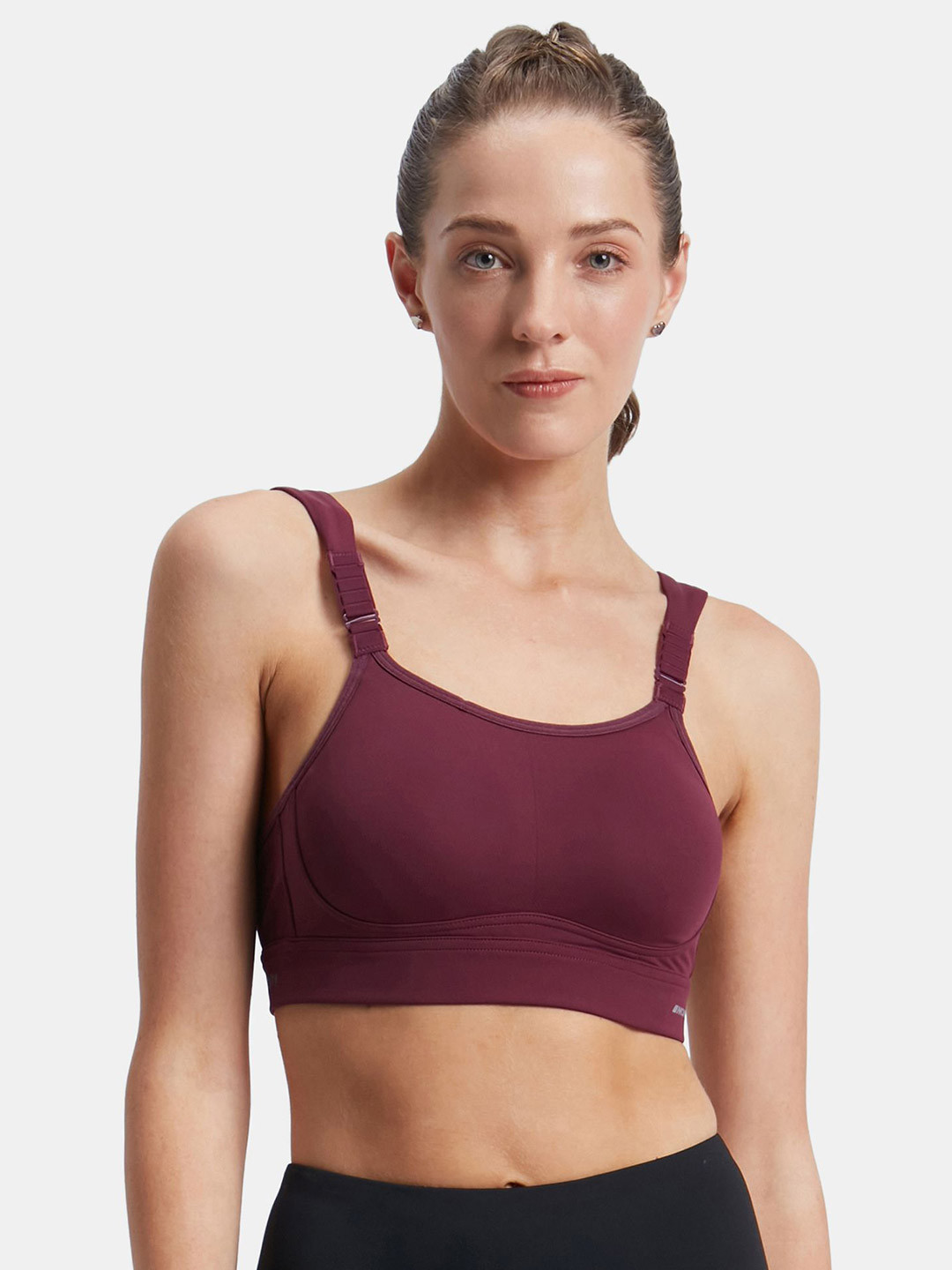 Jockey Wirefree Padded Soft Touch Microfiber Full Coverage Racerback Sports Bra-MI16