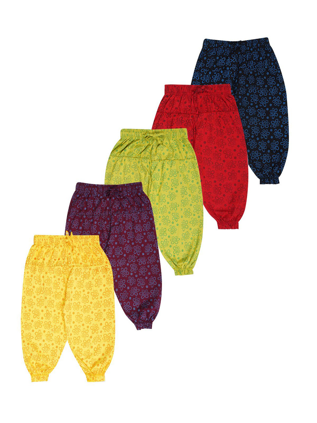 FAZZA Girls Pack Of 5 Printed Regular Fit Capris